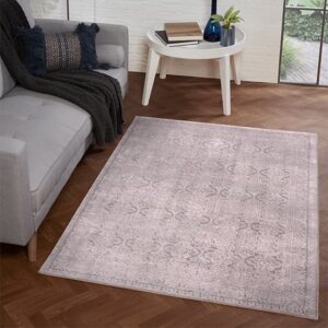 Arabella Opaque 120x170cm Damask Pattern Rug In Cream