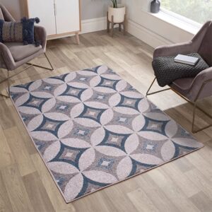 Spirit 80x150cm Star Design Rug In Navy